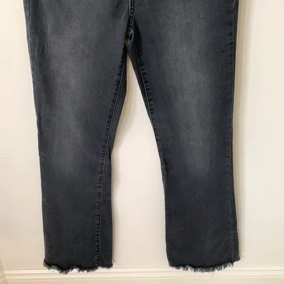 Sincerely Jules Black Flare Wide Leg Jeans High Waisted and FrayHem women SZ 27 - Picture 3 of 14